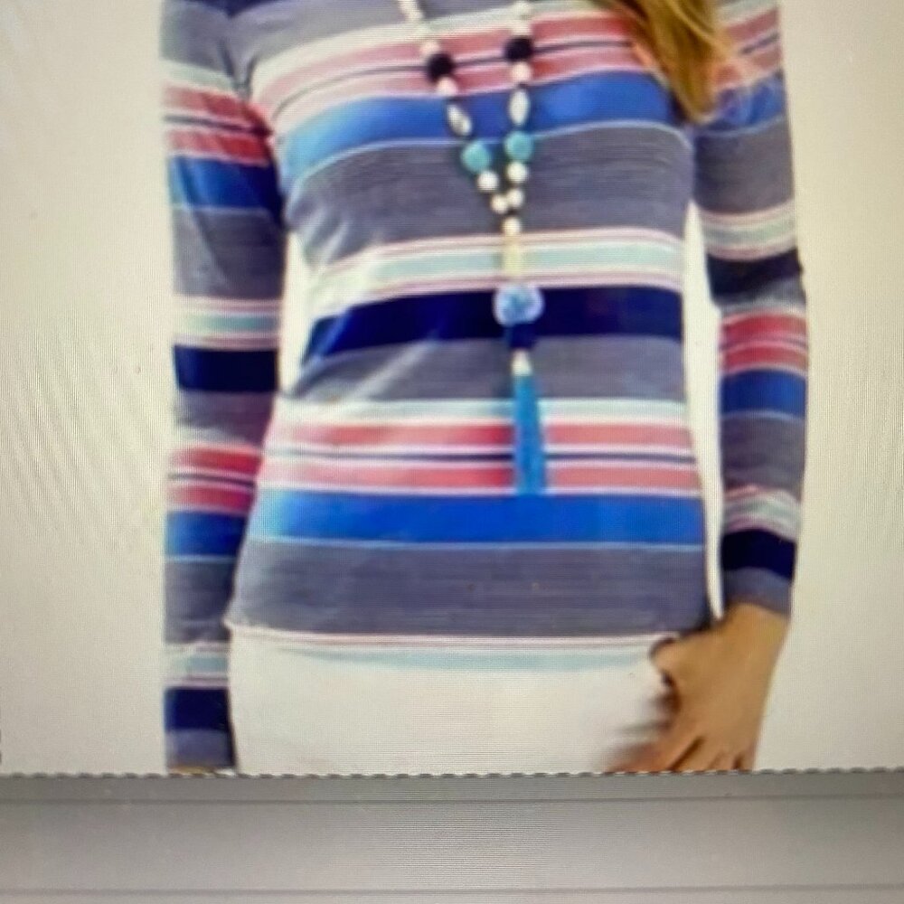 Lilly Pulitzer Audelia Kaleidoscope Jungle Stripe Off Shoulder Top Size M